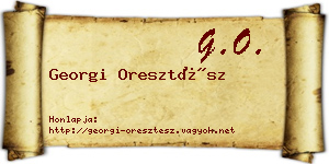 Georgi Oresztész névjegykártya